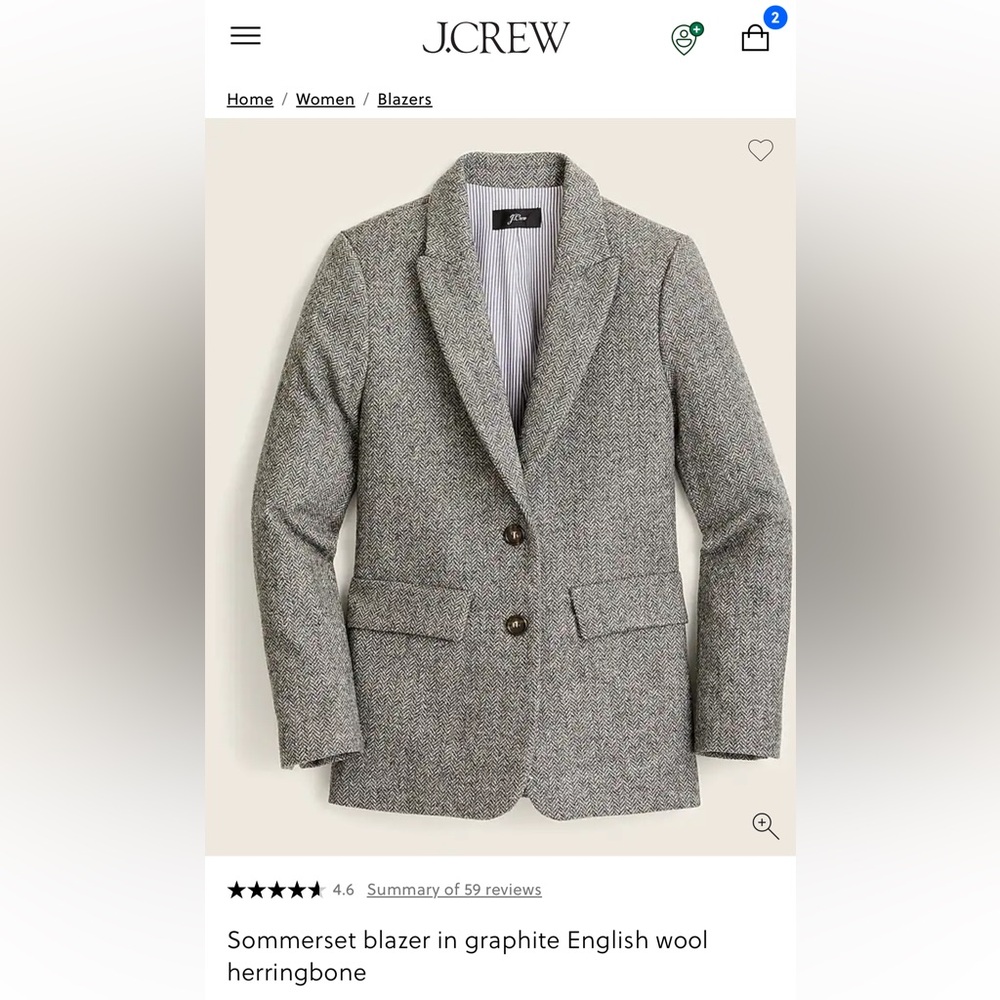J. Crew Gray Sommerset Blazer